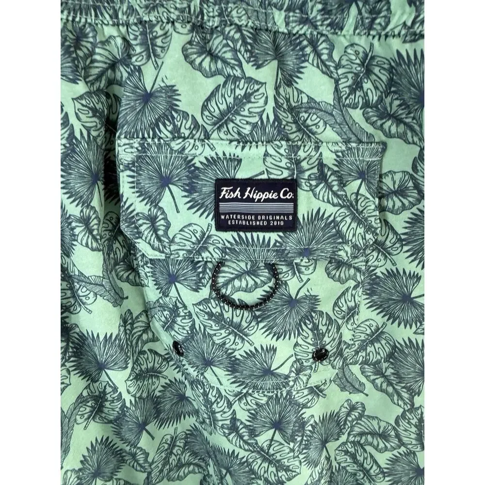 New Fish Hippie 2XL‎ Volley Swim Shorts Performance Way Point Bathing Suit Lined
